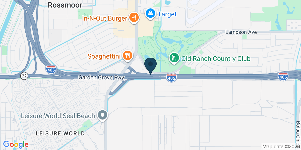 Map showing Seal Beach, Orange County, CA
