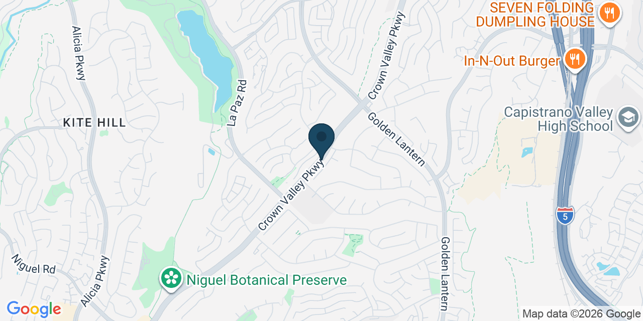 Map showing Orange County, CA