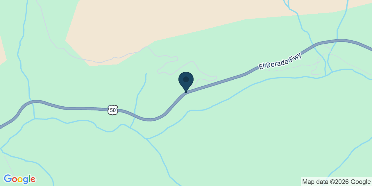 Map showing El Dorado County, CA