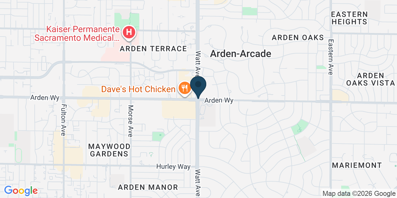 Map showing Arden-Arcade, Sacramento County, CA