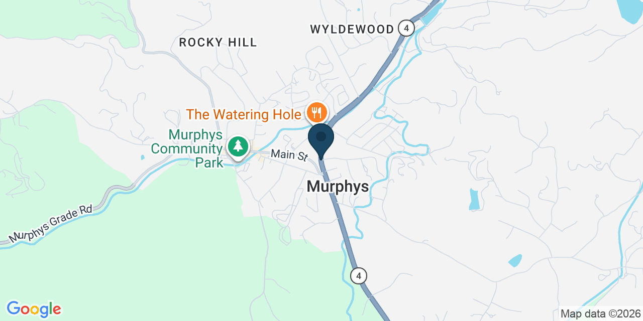 Map showing Murphys, Calaveras County, CA