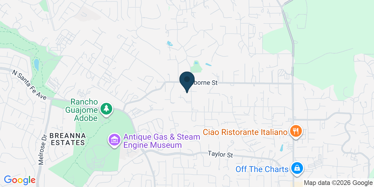 Map showing Vista, San Diego County, CA