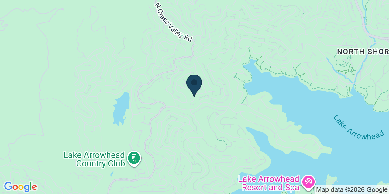 Map showing Lake Arrowhead, San Bernardino County, CA