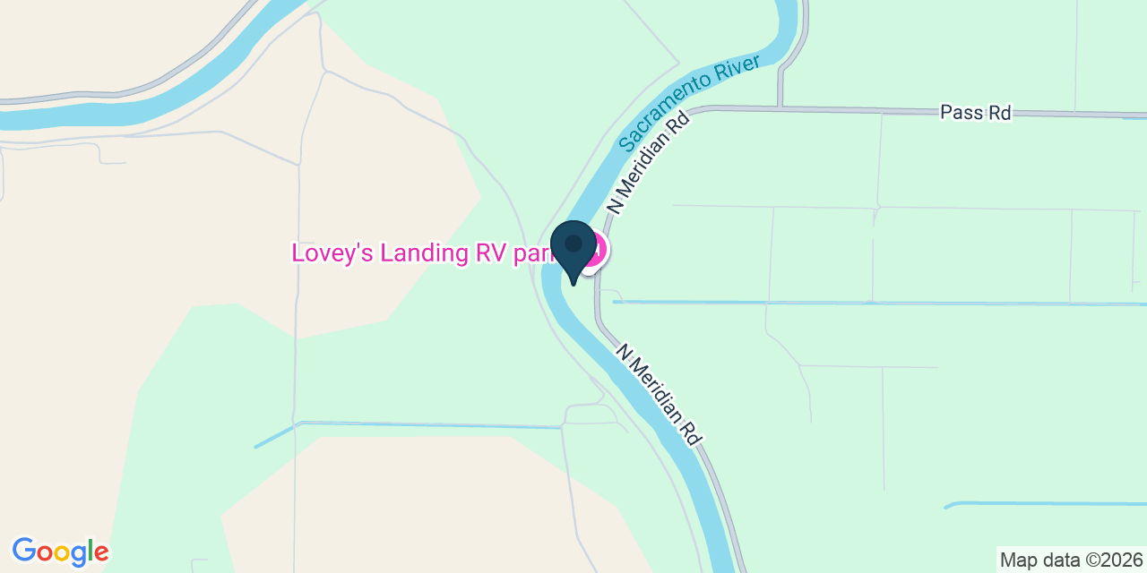 Map showing Meridian, Sutter County, CA