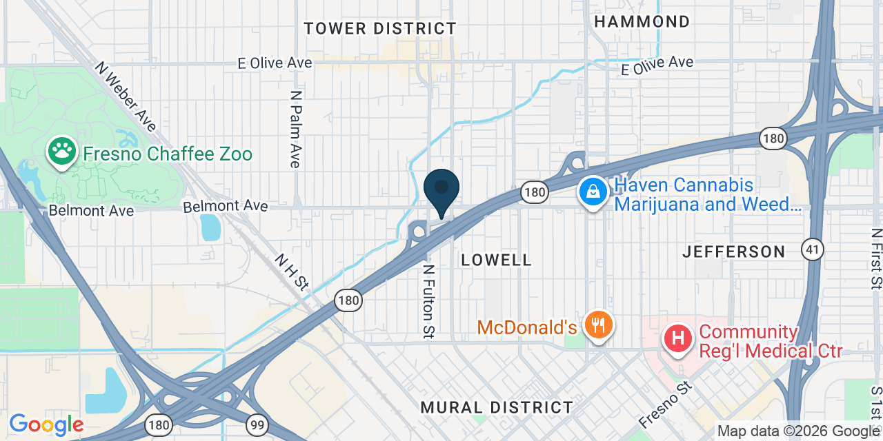 Map showing Fresno, Fresno County, CA