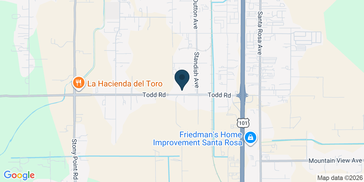 Map showing Santa Rosa, Sonoma County, CA