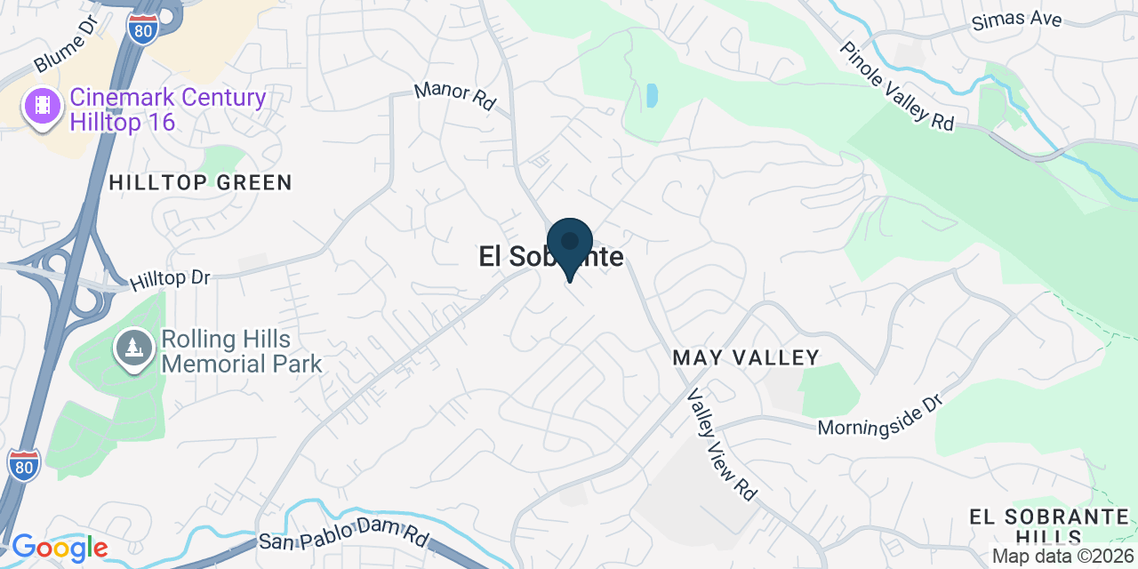 Map showing El Sobrante, Contra Costa County, CA