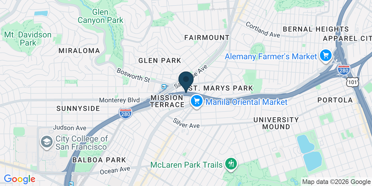 Map showing San Francisco, San Francisco County, CA