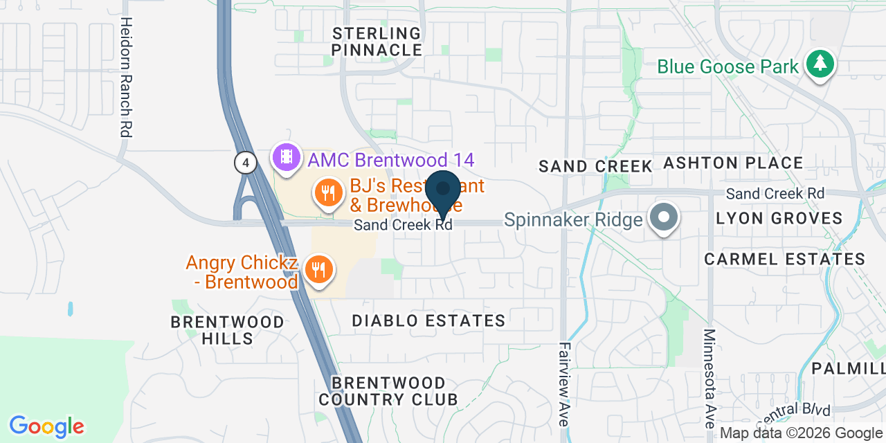 Map showing Contra Costa County, CA