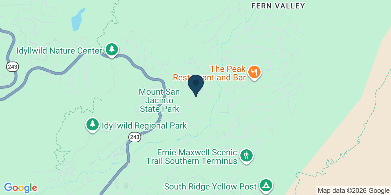 Map showing Idyllwild-Pine Cove, Riverside County, CA