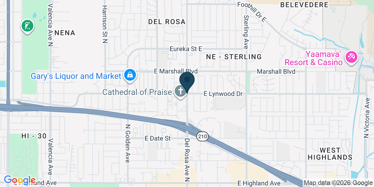 Map showing San Bernardino, San Bernardino County, CA