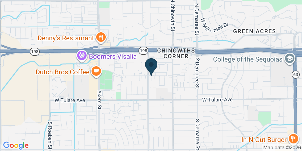 Map showing Visalia, Tulare County, CA