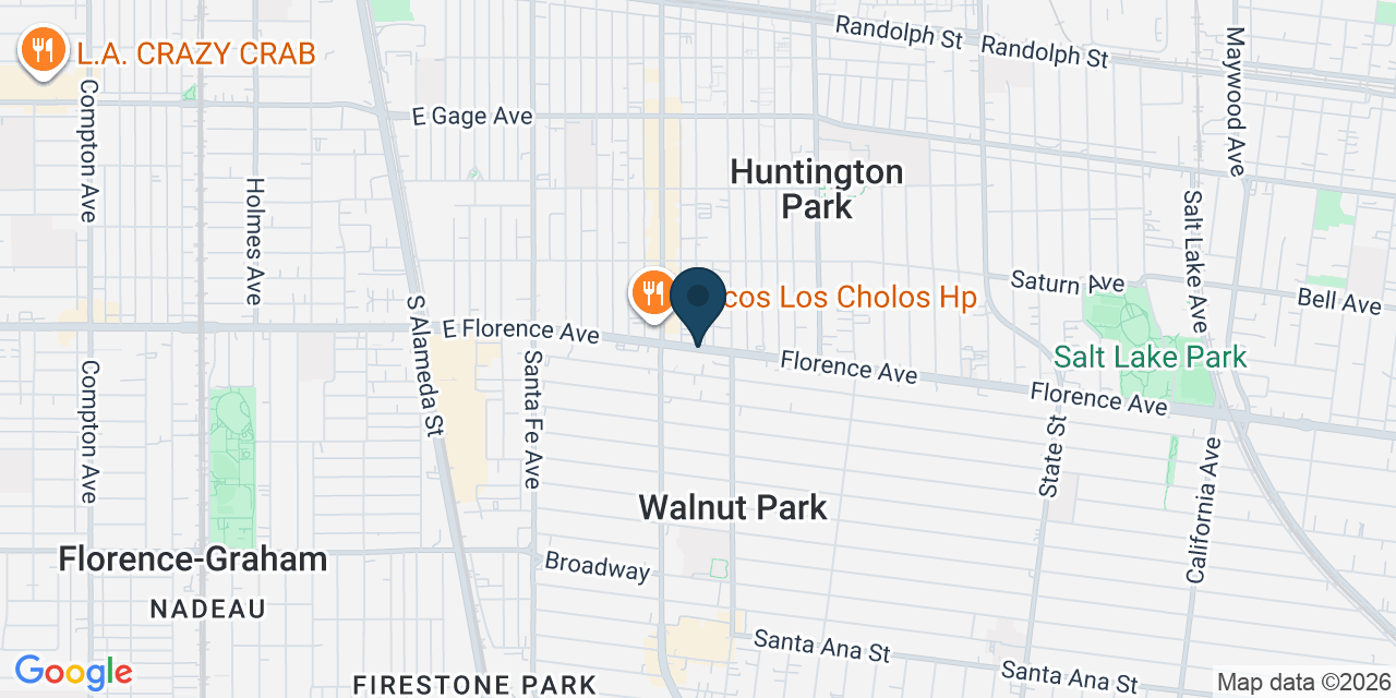 Map showing Walnut Park, Los Angeles County, CA