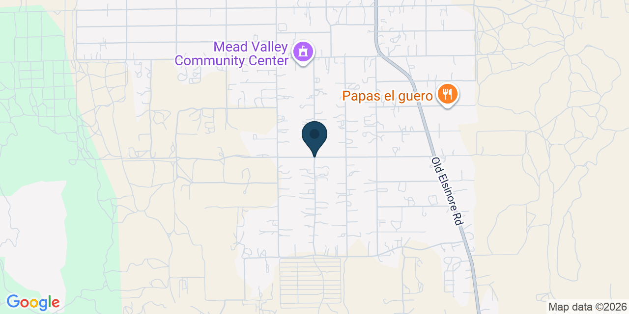 Map showing Mead Valley, Riverside County, CA
