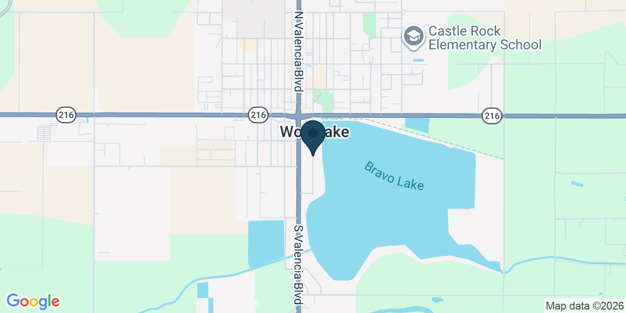 Map showing Woodlake, Tulare County, CA