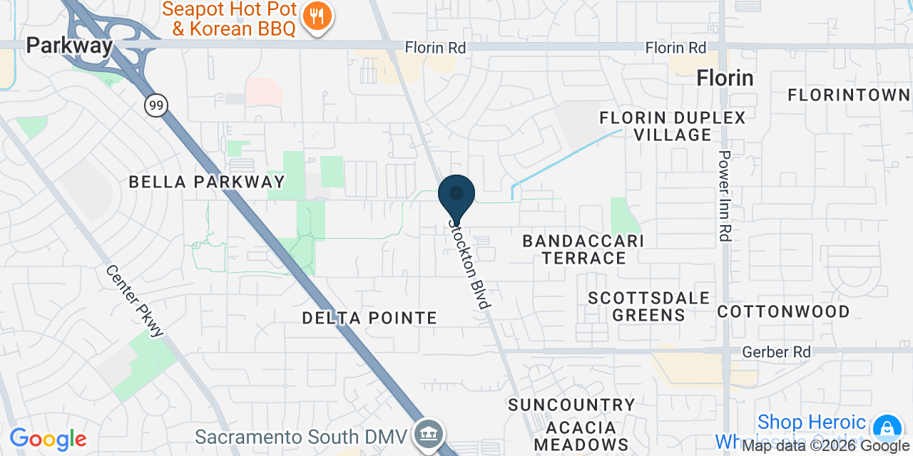 Map showing Florin, Sacramento County, CA