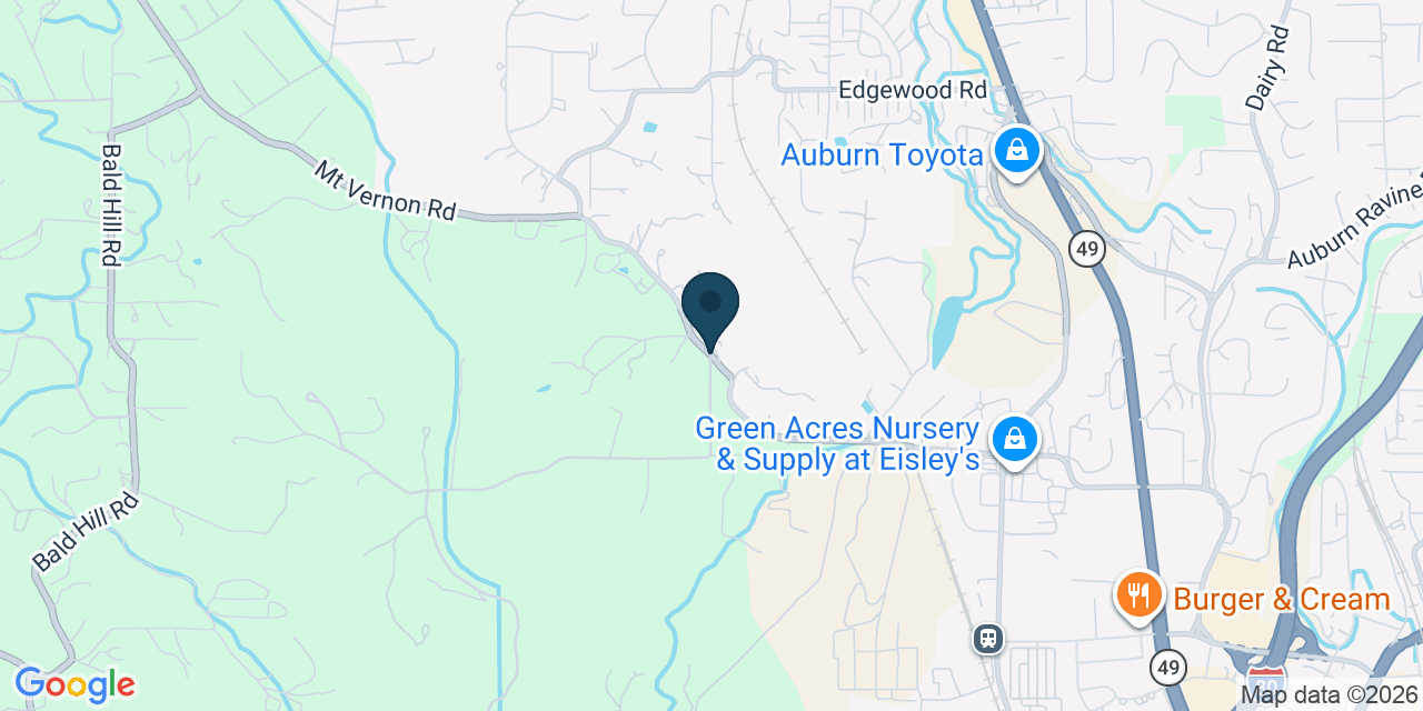 Map showing Placer County, CA
