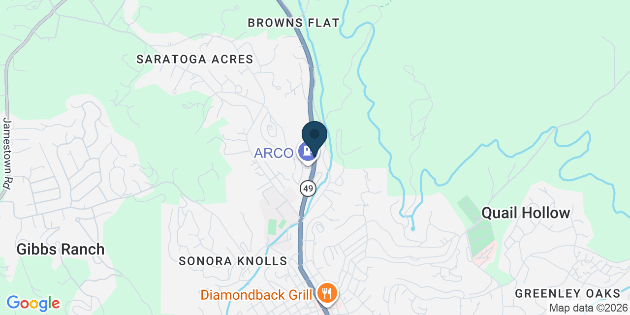 Map showing Sonora, Tuolumne County, CA