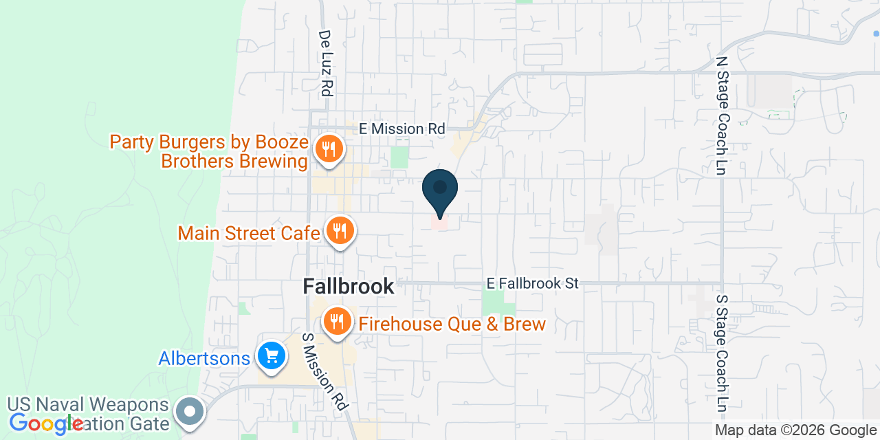 Map showing Fallbrook, San Diego County, CA