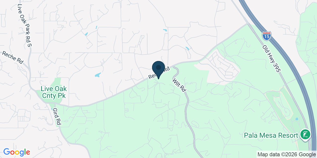 Map showing Fallbrook, San Diego County, CA