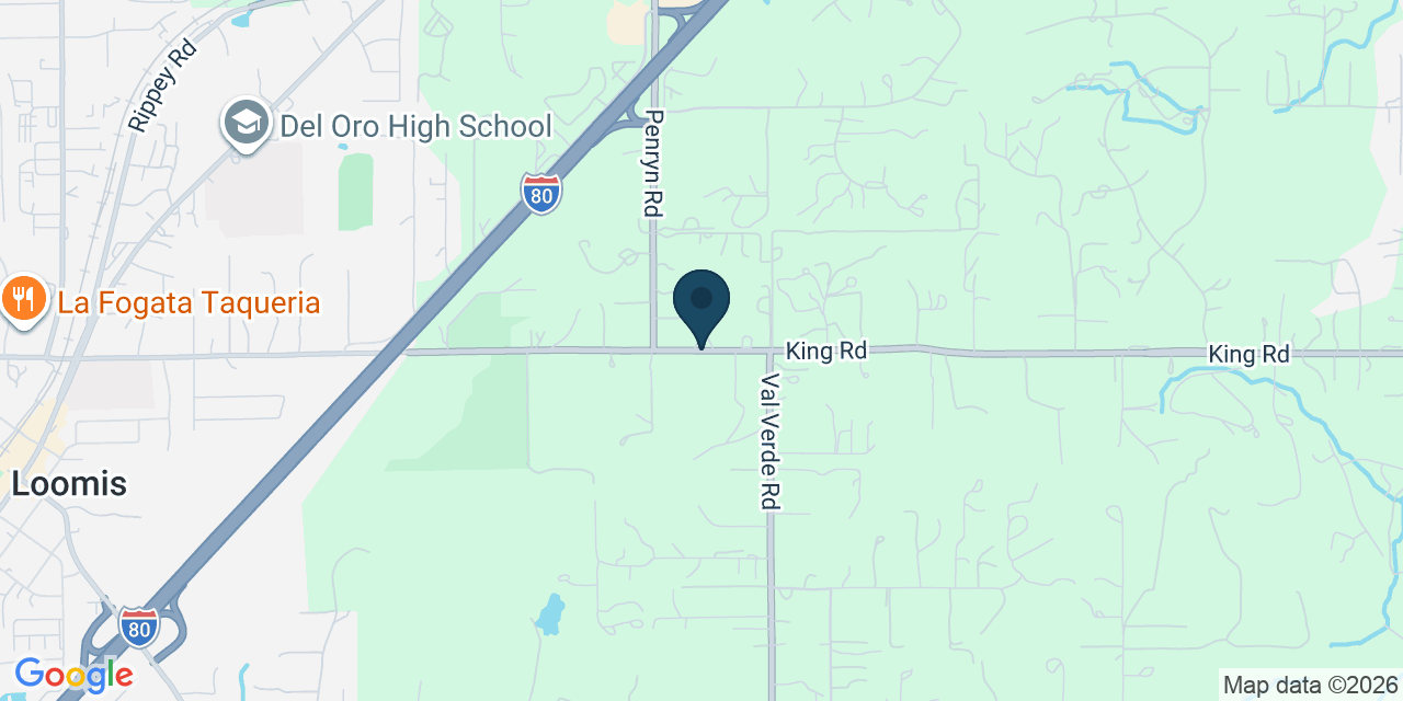 Map showing Placer County, CA