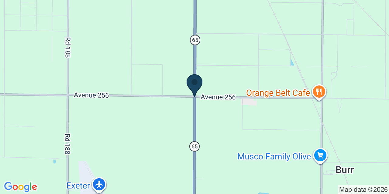Map showing Tulare County, CA