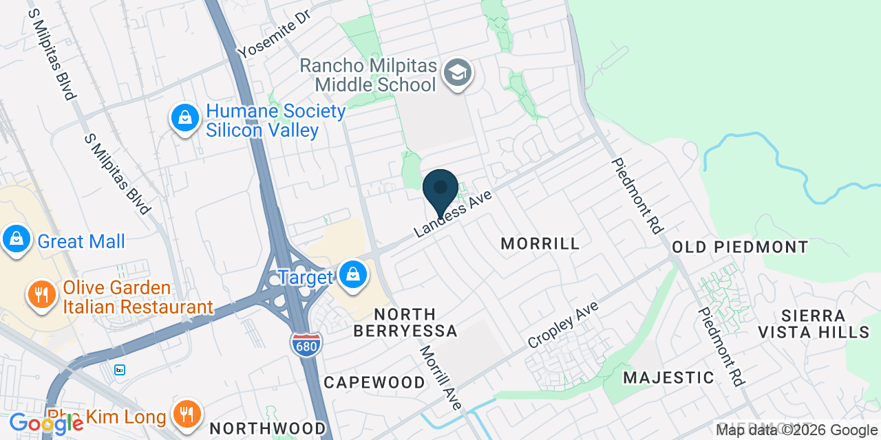 Map showing Santa Clara County, CA