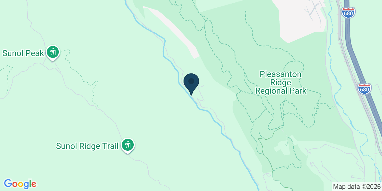 Map showing Sunol, Alameda County, CA