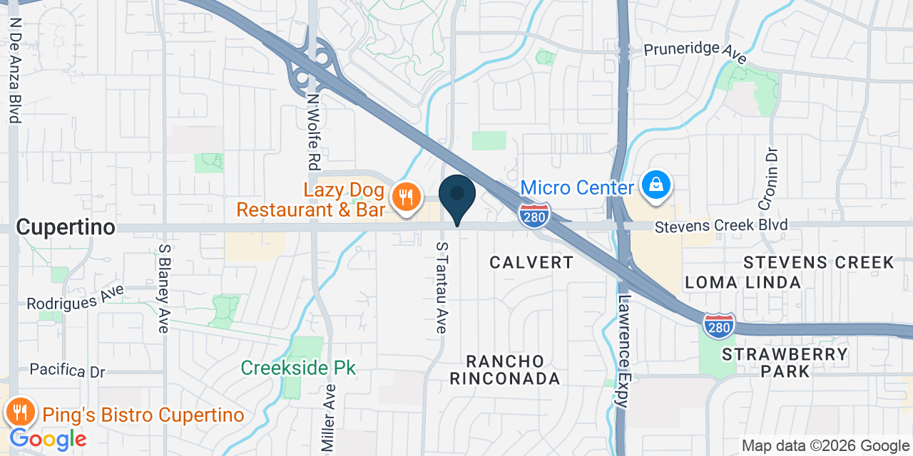 Map showing Santa Clara County, CA