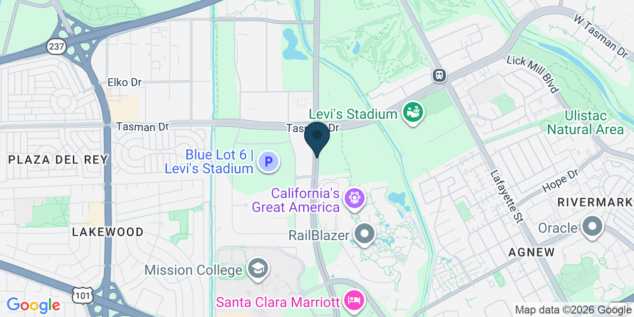 Map showing Santa Clara County, CA
