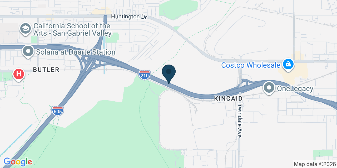 Map showing Irwindale, Los Angeles County, CA
