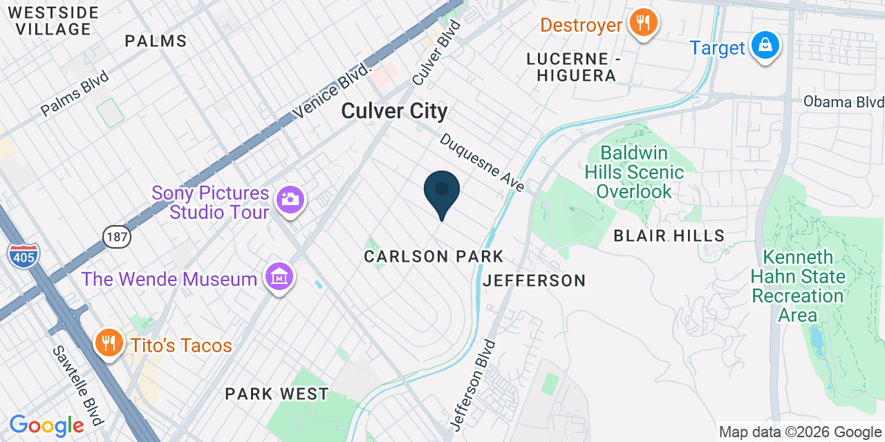 Map showing Culver City, Los Angeles County, CA