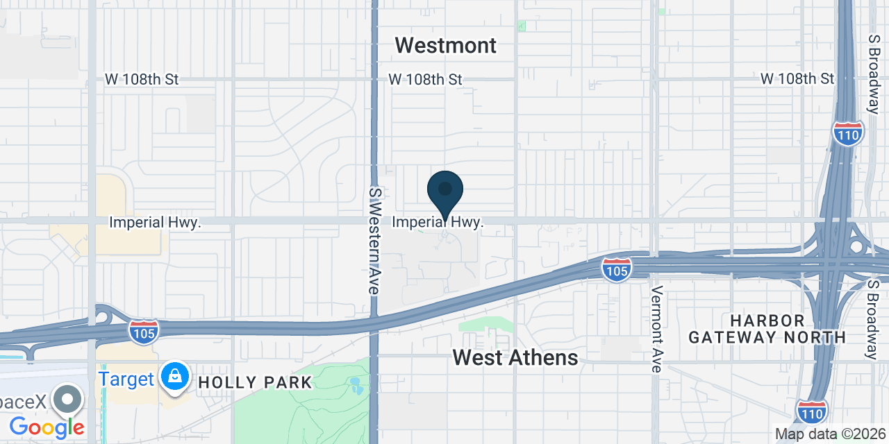 Map showing Westmont, Los Angeles County, CA