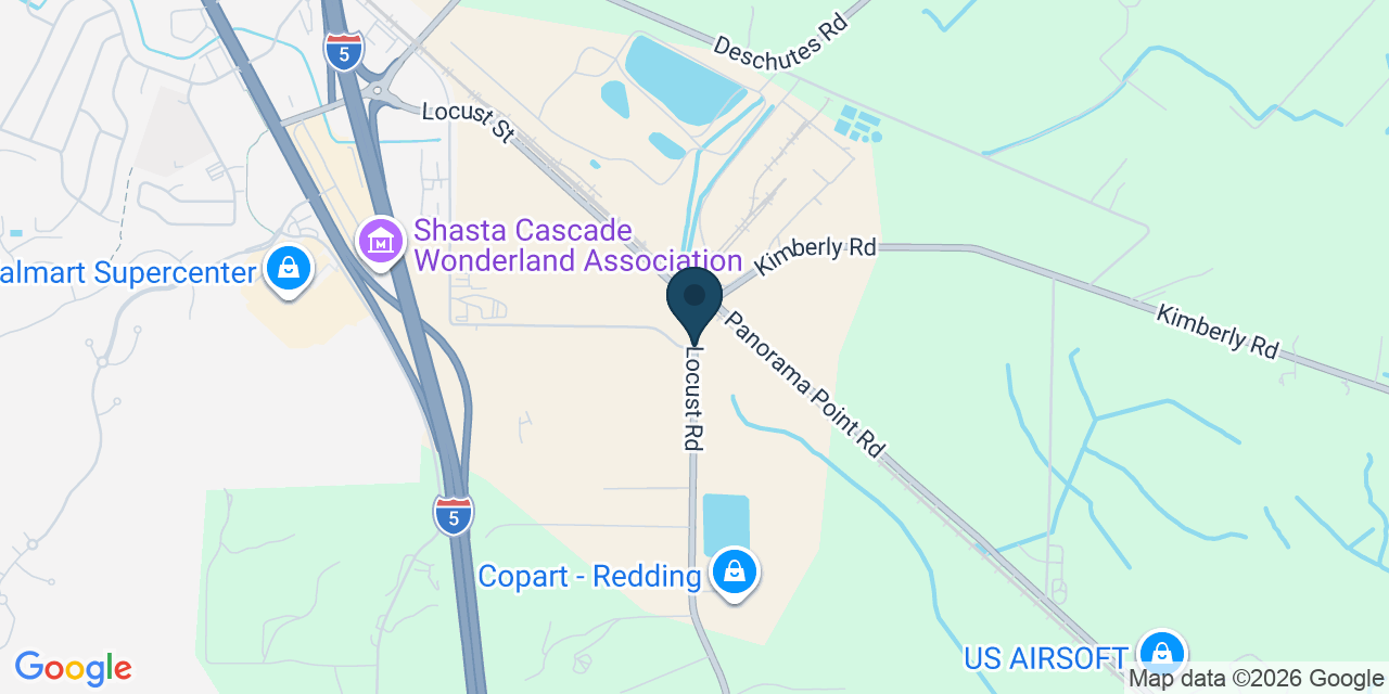 Map showing Shasta County, CA