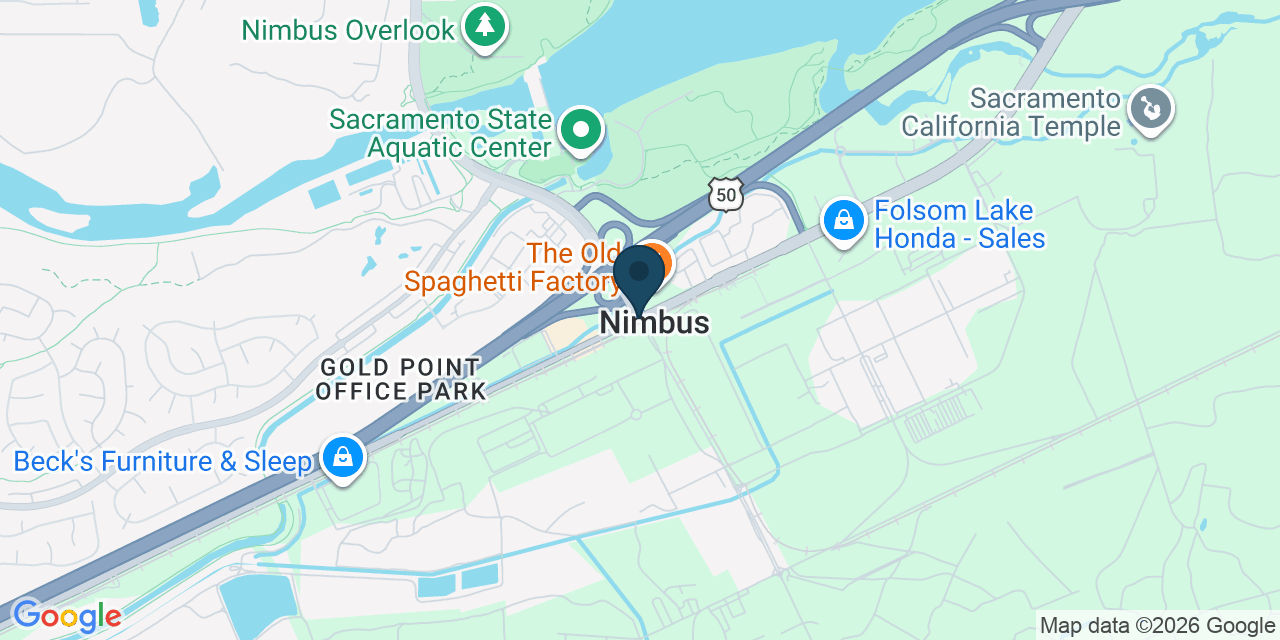 Map showing Rancho Cordova, Sacramento County, CA