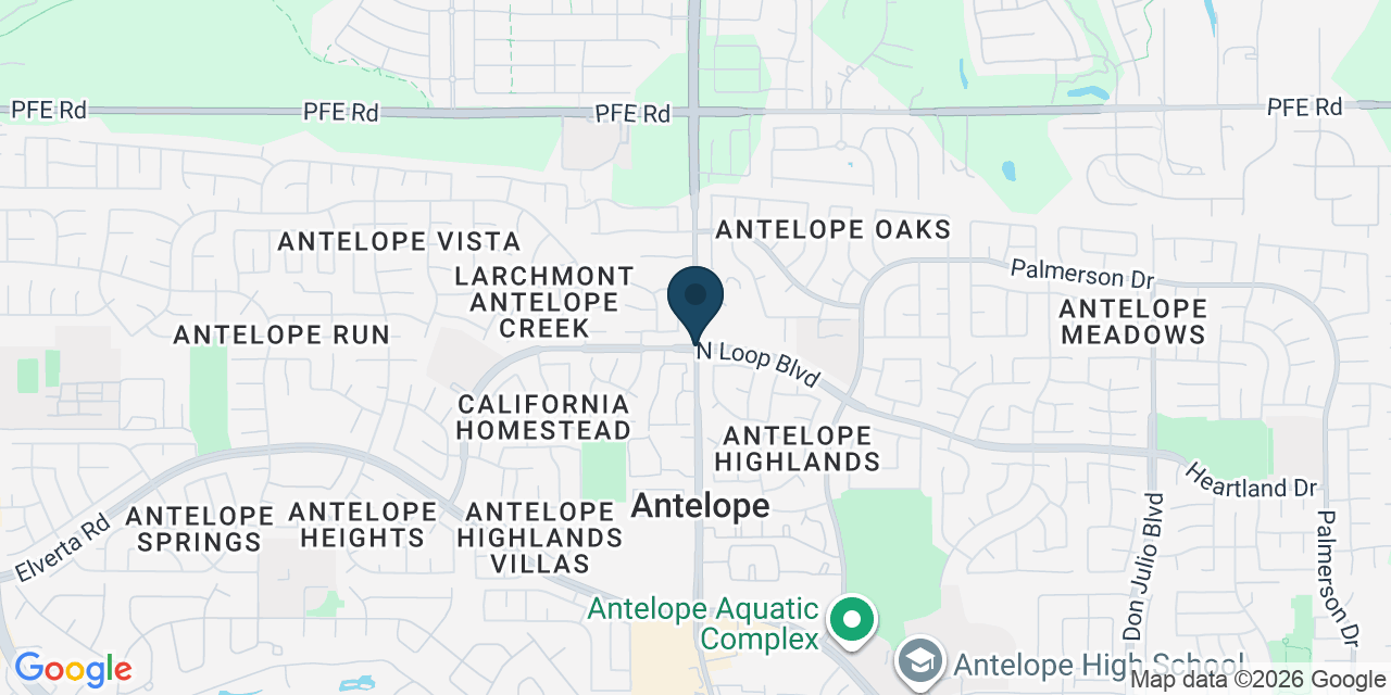 Map showing Antelope, Sacramento County, CA