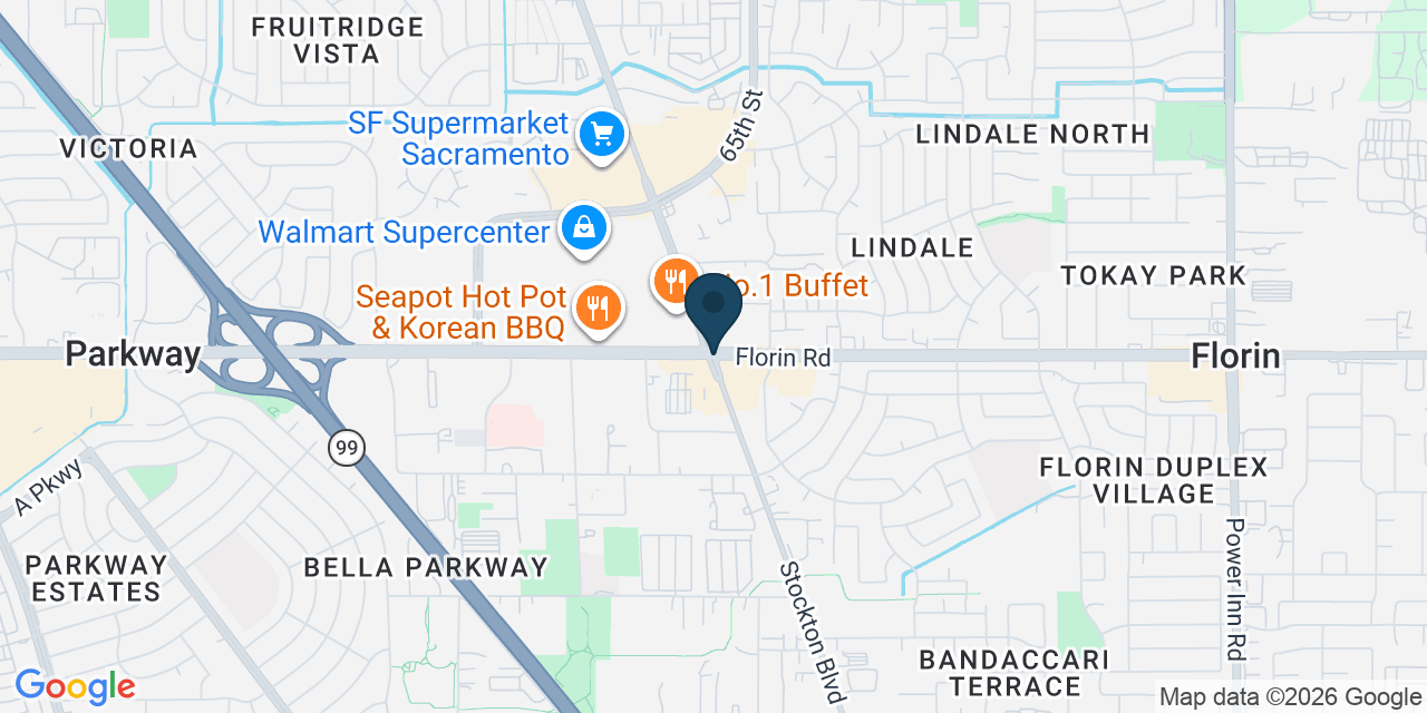 Map showing Florin, Sacramento County, CA