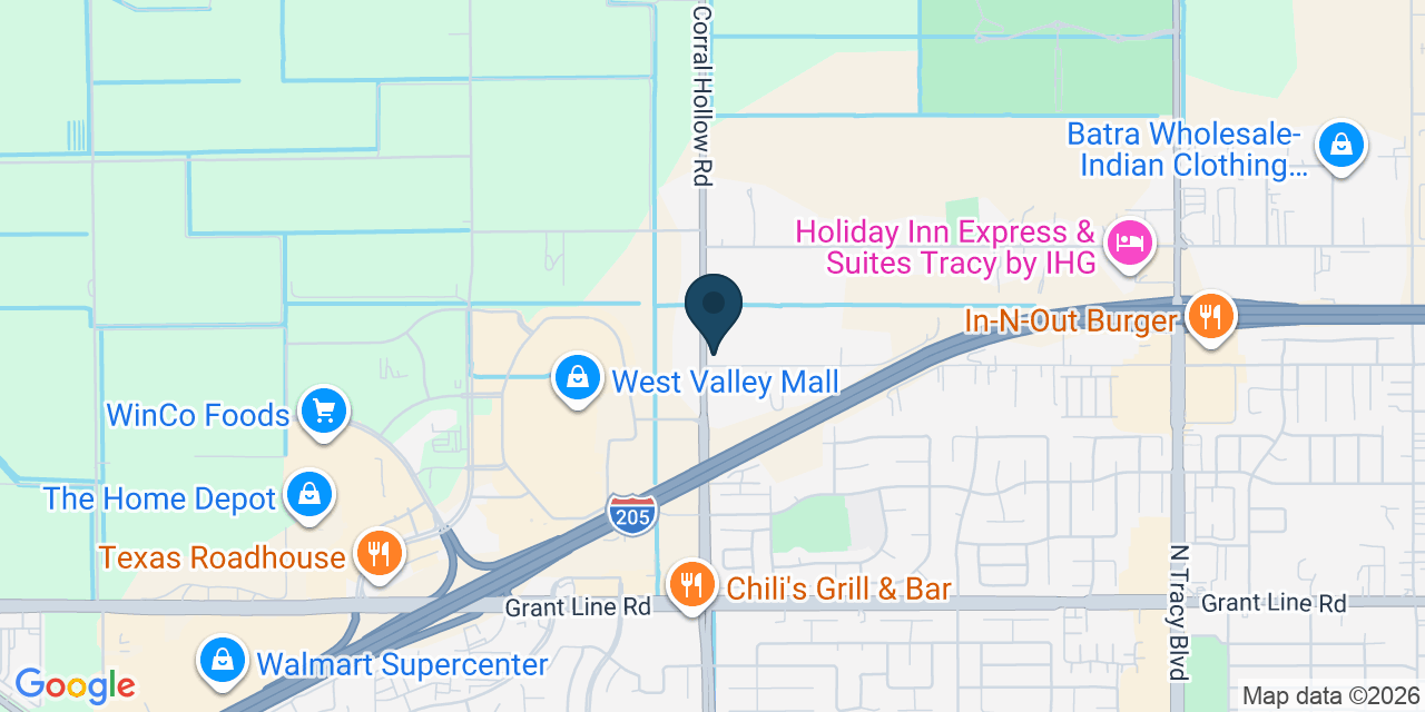 Map showing Tracy, San Joaquin County, CA