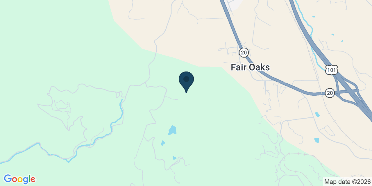 Map showing Willits, Mendocino County, CA