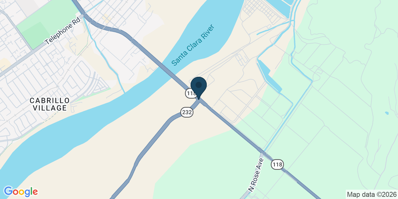 Map showing Ventura County, CA