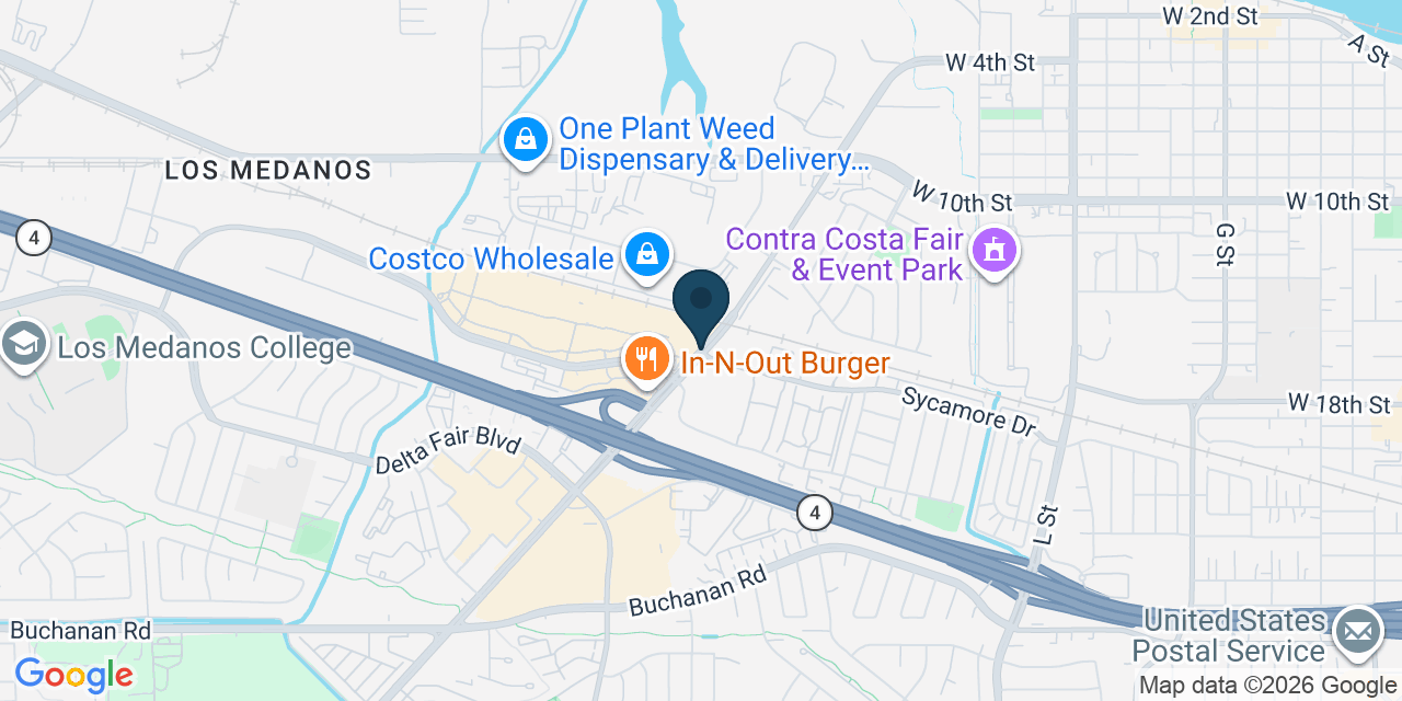 Map showing Contra Costa County, CA