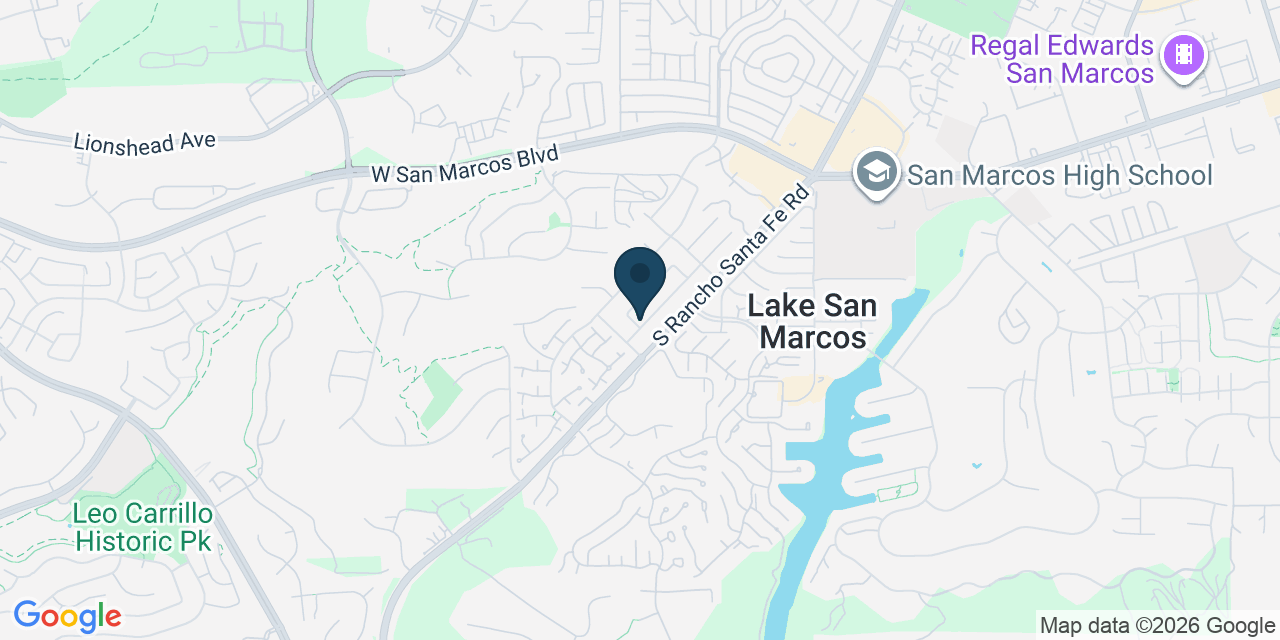 Map showing San Marcos, San Diego County, CA