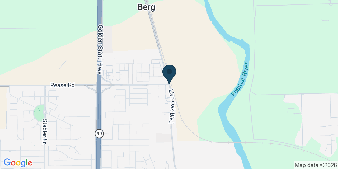 Map showing Yuba City, Sutter County, CA