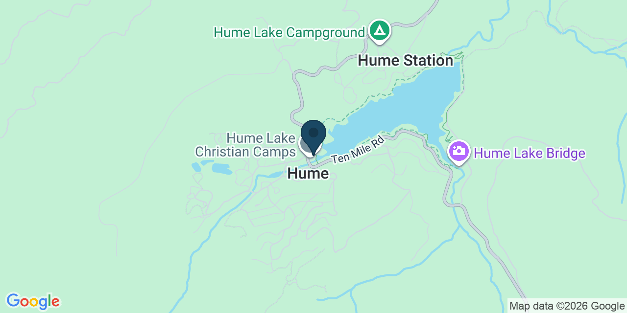 Map showing Hume, Fresno County, CA
