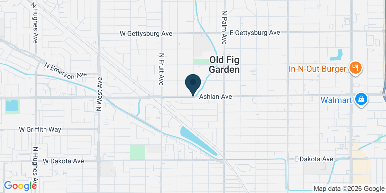 Map showing Old Fig Garden, Fresno County, CA