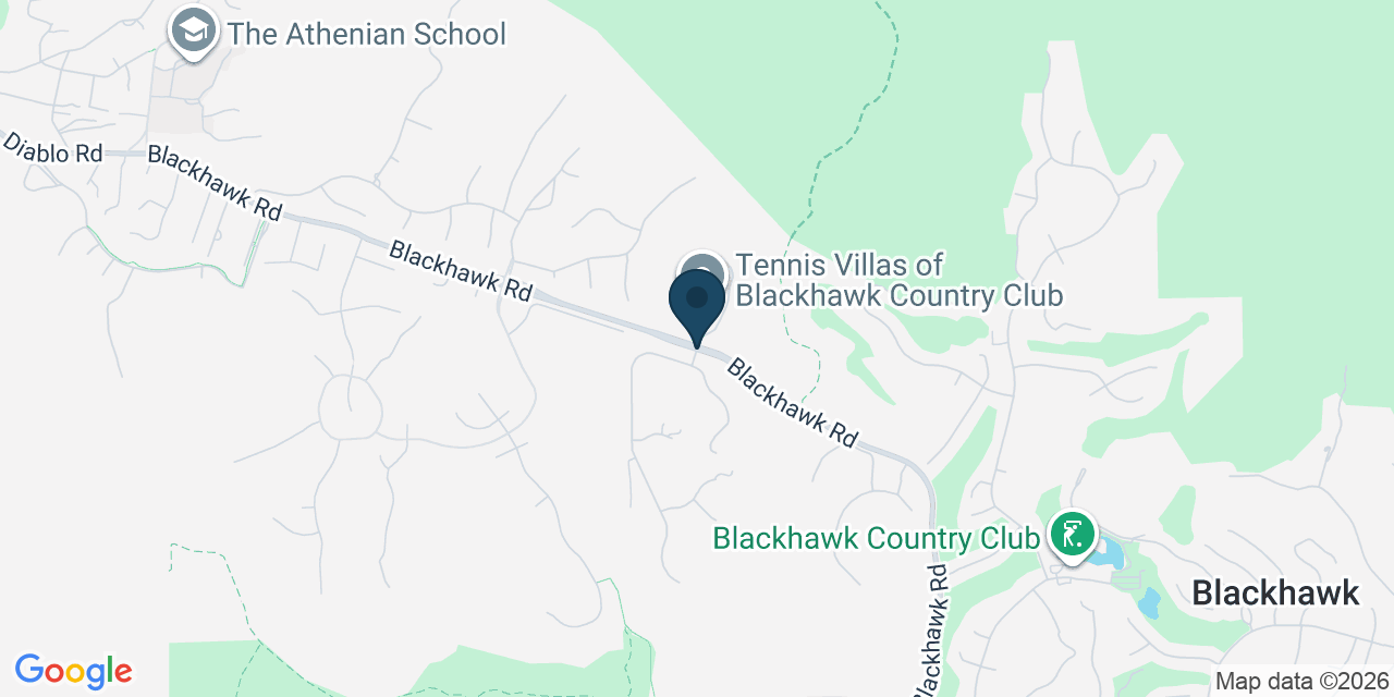 Map showing Blackhawk, Contra Costa County, CA