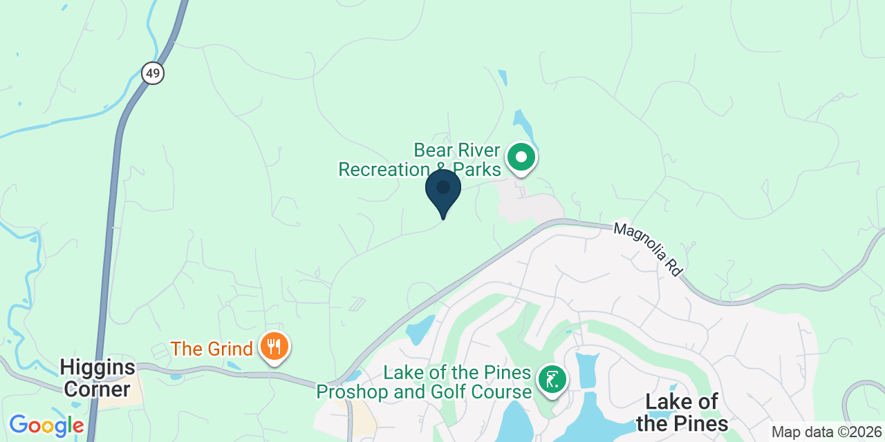 Map showing Nevada County, CA