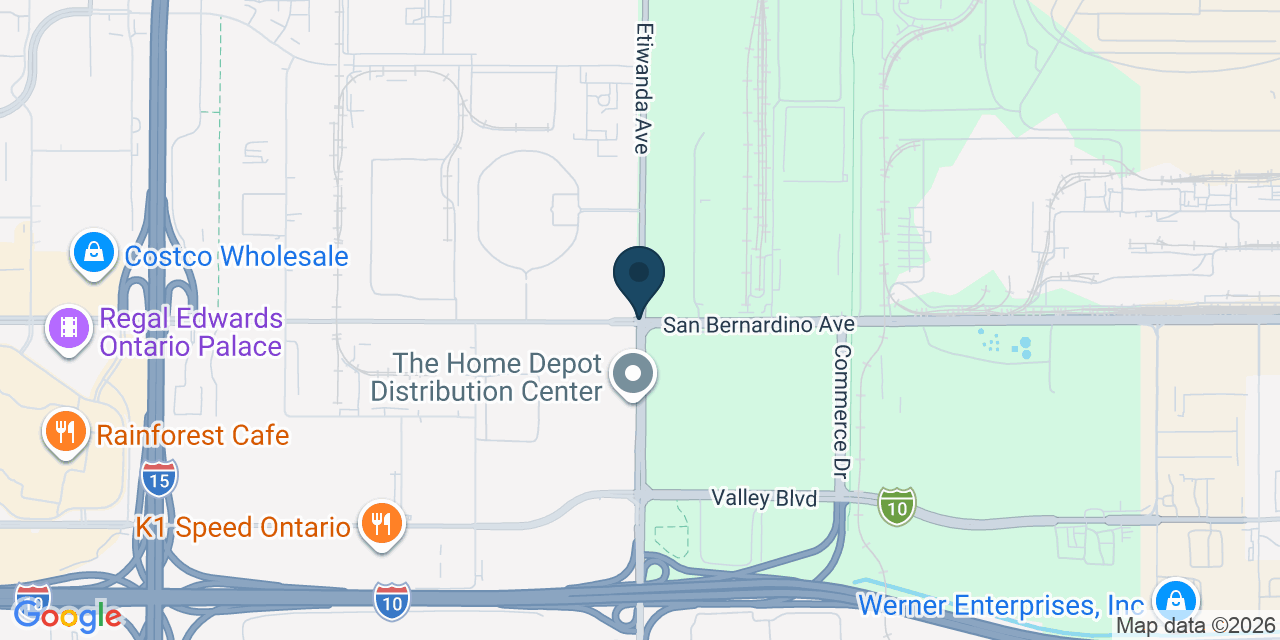 Map showing Rancho Cucamonga, San Bernardino County, CA