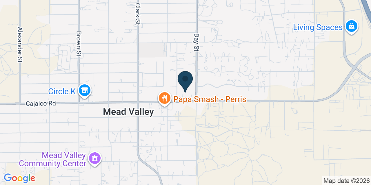 Map showing Perris, Riverside County, CA