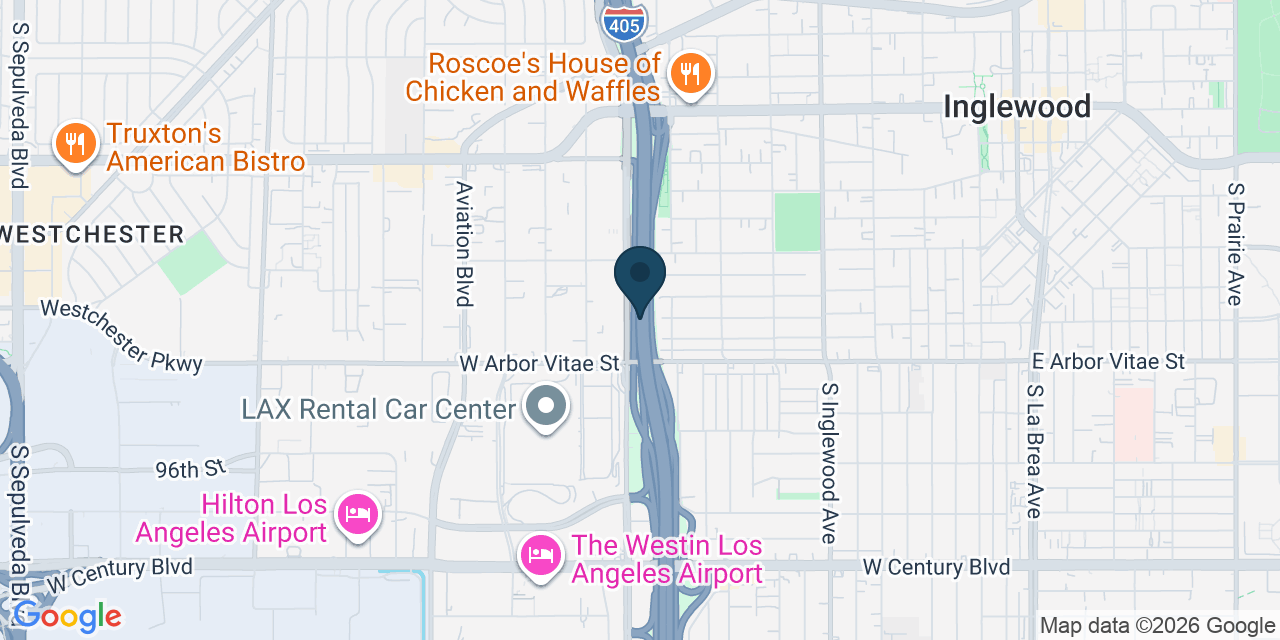 Map showing Inglewood, Los Angeles County, CA